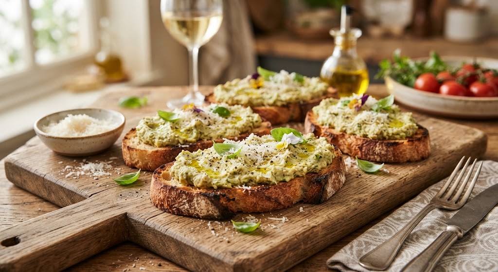 Bruschette con Zucchine al Prezzemolo Kalanori